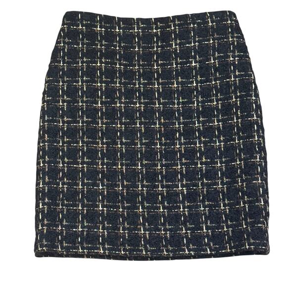 J. McLaughlin Size 4 Mohair Wool Blend Metallic Elm Skirt - Picture 1 of 5